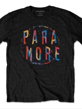 PARAMORE Black Graphic Band T-Shirt, Short sleeve